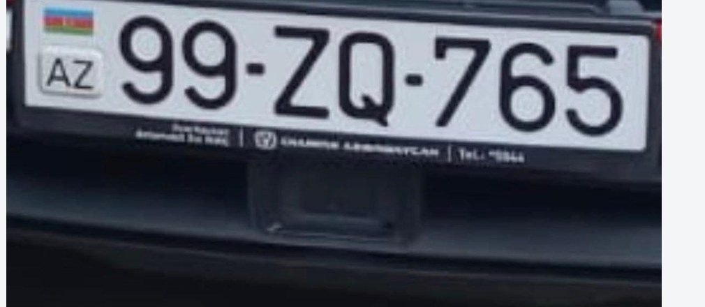99-ZQ-765 avtomobil qeydiyyat nişanı itib
